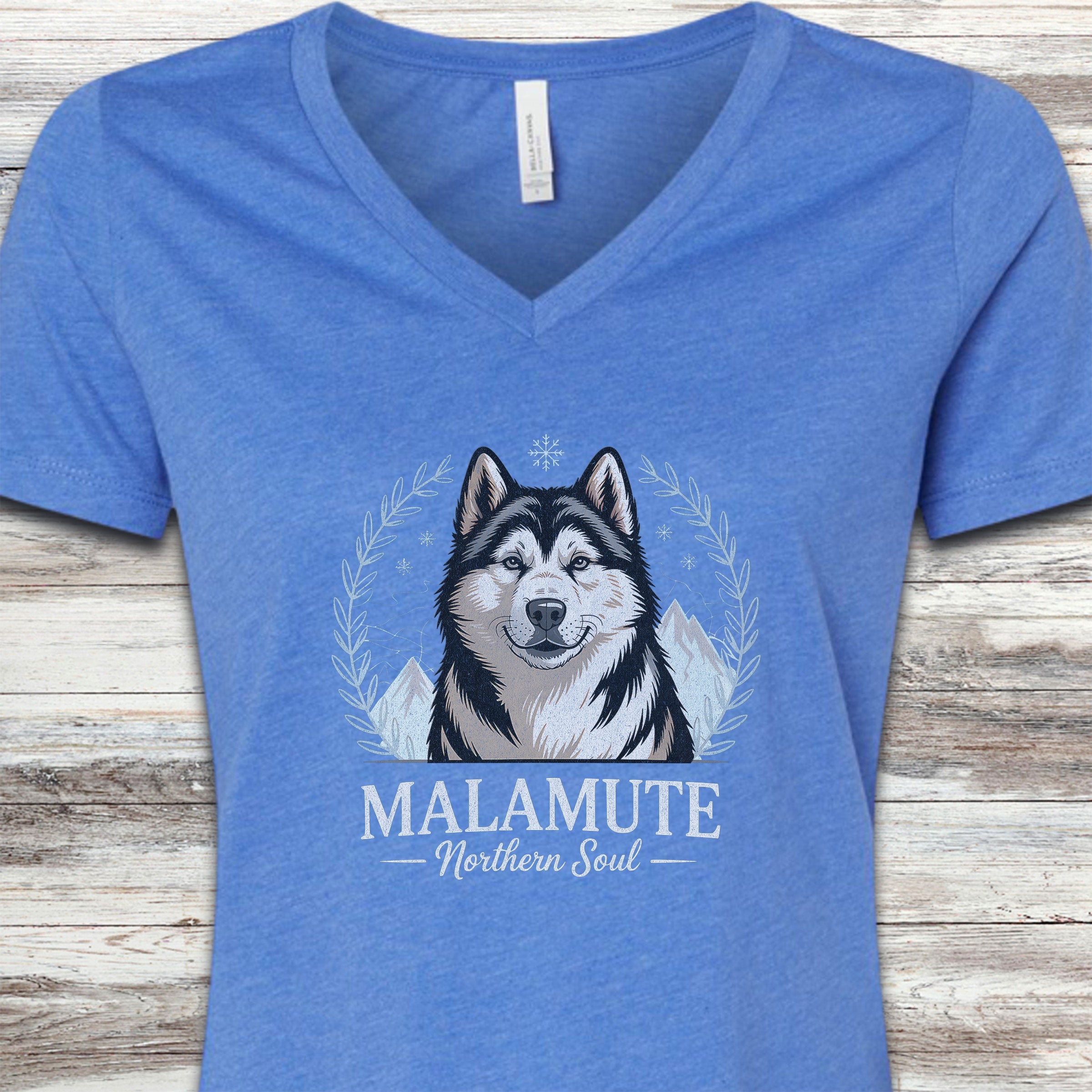 Malamute Northern Soul V-Neck Tee - Heather True Royal