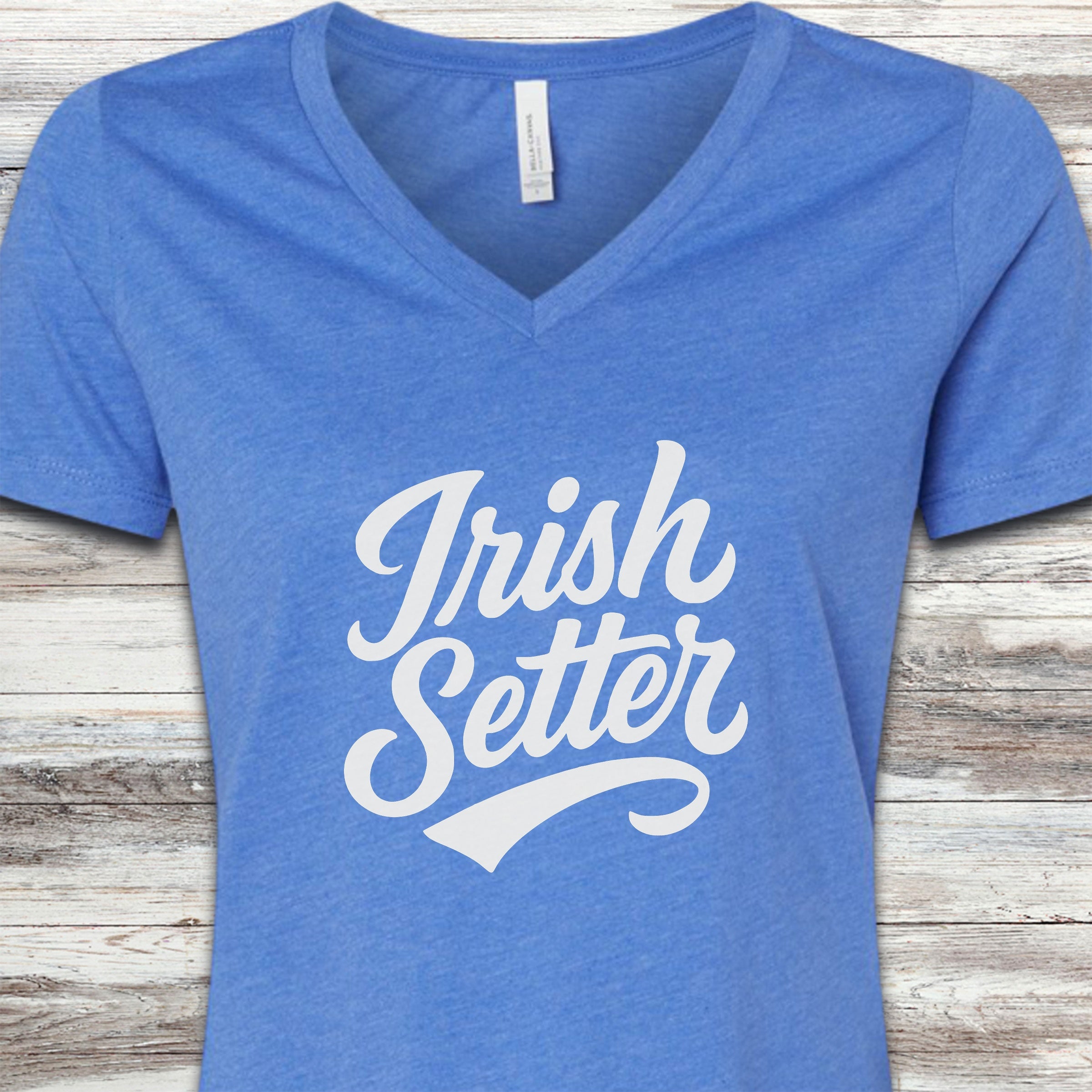 Irish Setter Team V-Neck Tee - Heather True Royal