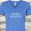 Australian Cattle Dog Heeler Normal V-Neck Tee - Heather True Royal