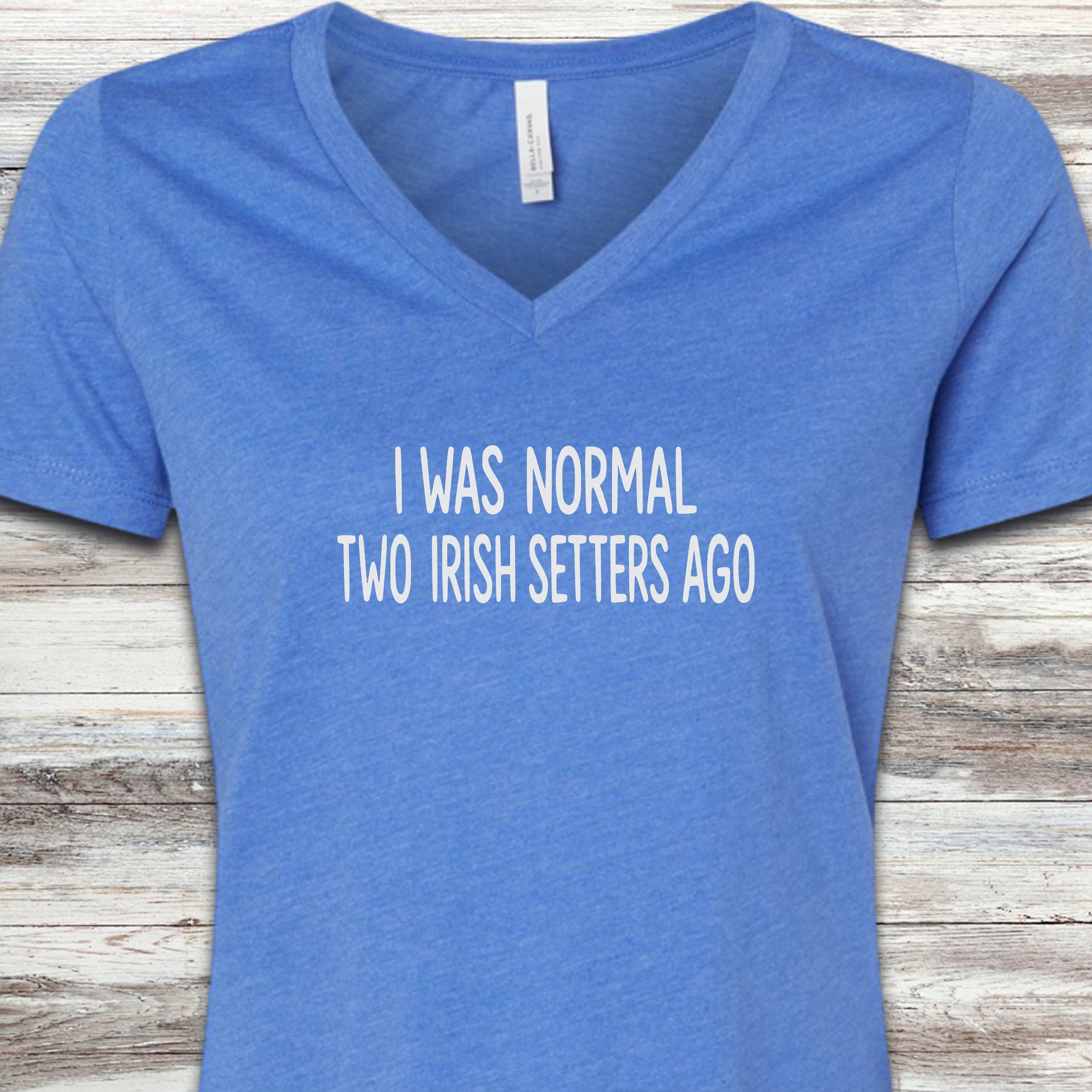 Irish Setter Normal V-Neck Tee - Heather True Royal