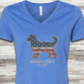 Aussiedoodle 250 V-Neck Tee - Heather True Royal