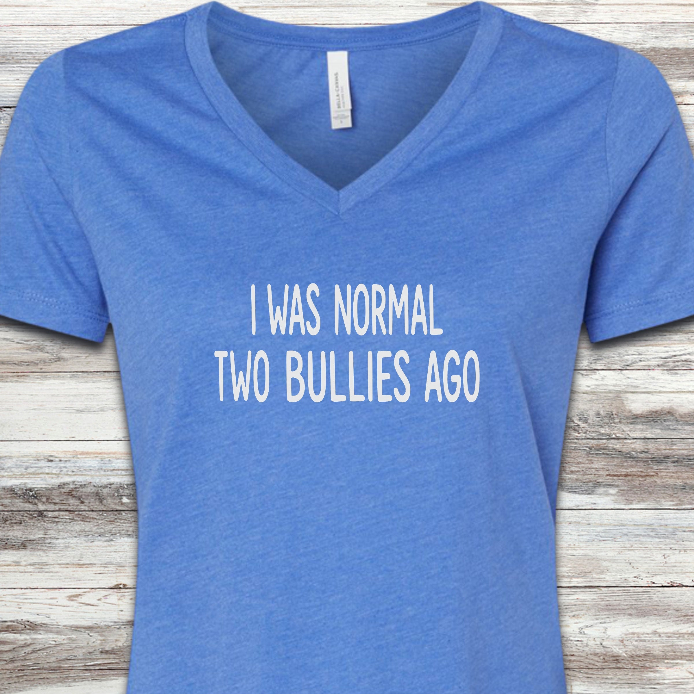 American Bully Normal V-Neck Tee - Heather True Royal