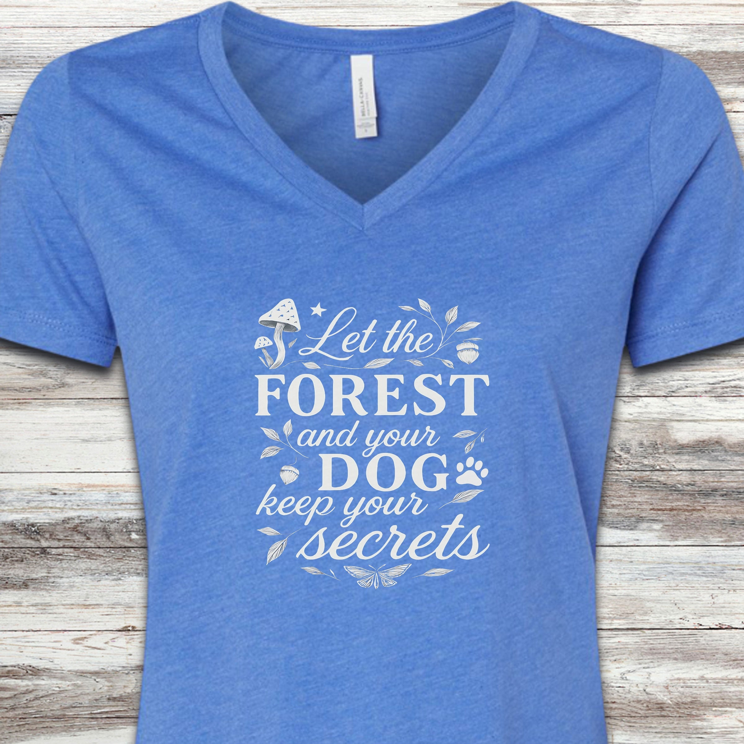 Secrets V-Neck Tee - Heather True Royal