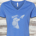 Poodle Light BOOP! V-Neck Tee - Heather True Royal