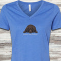 Boykin Spaniel Nope V-Neck Tee - Heather True Royal