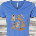 Golden Retriever K9 Core V-Neck Tee - Heather True Royal