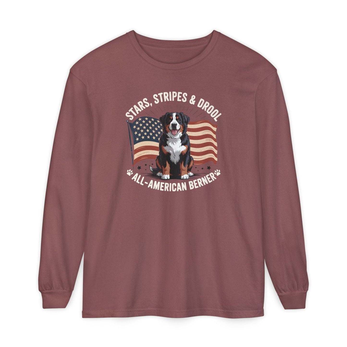 Bernese Mountain Dog All American Long Sleeve Tee