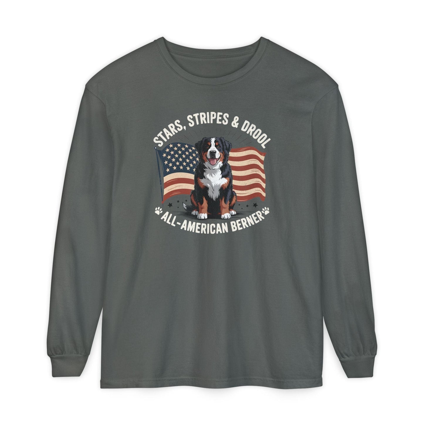 Bernese Mountain Dog All American Long Sleeve Tee