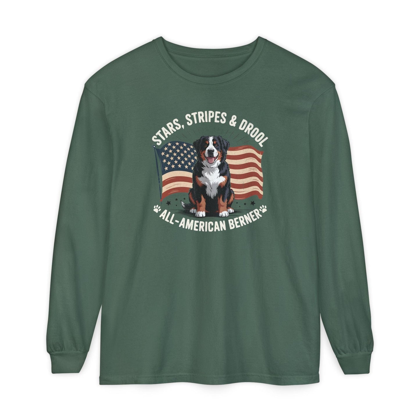 Bernese Mountain Dog All American Long Sleeve Tee