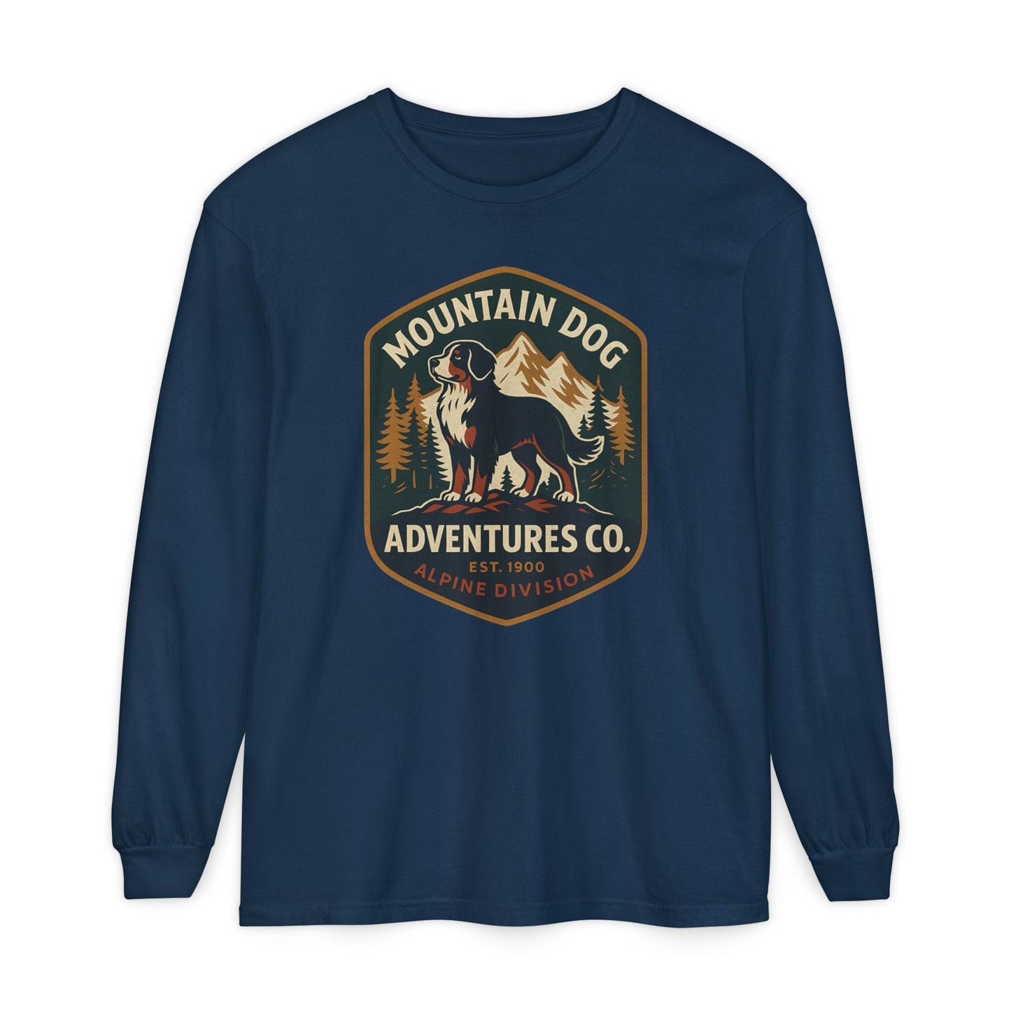 Bernese Mountain Dog Adventures Long Sleeve Tee