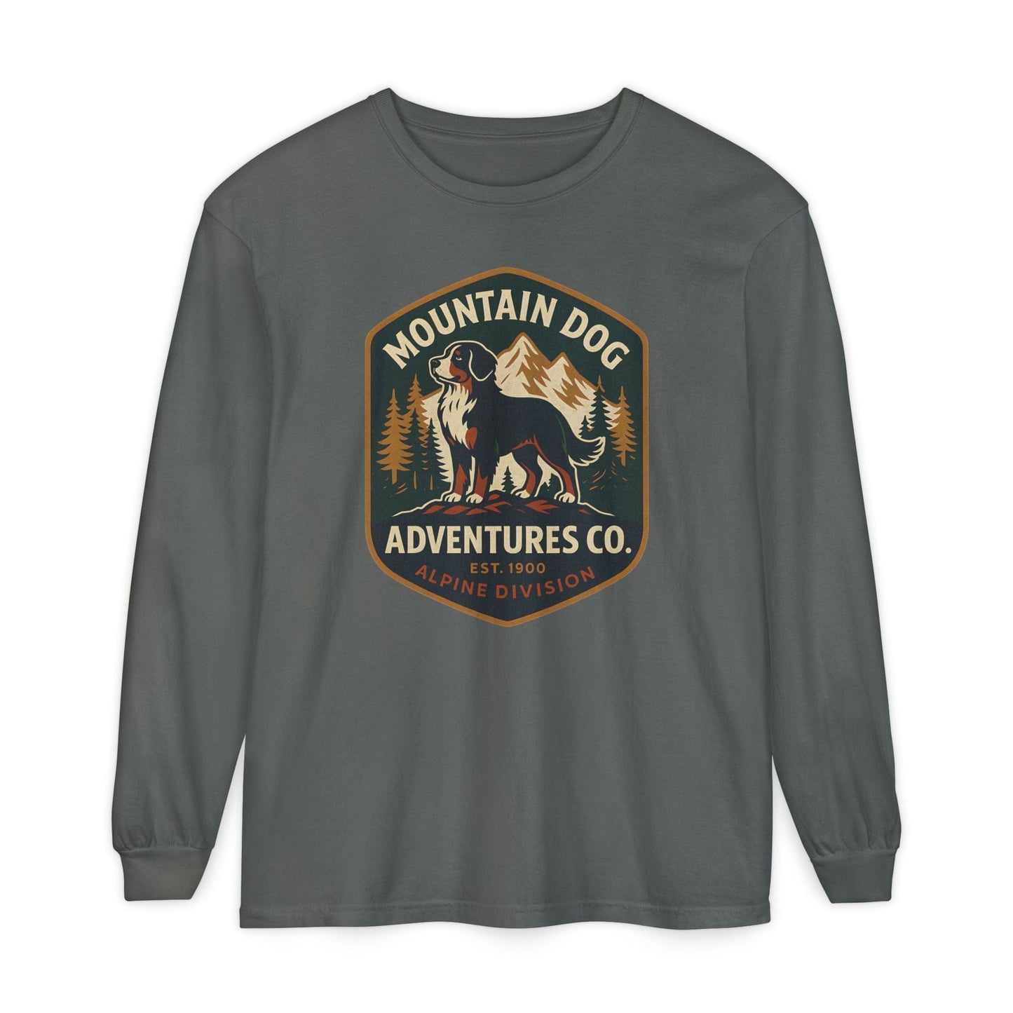 Bernese Mountain Dog Adventures Long Sleeve Tee