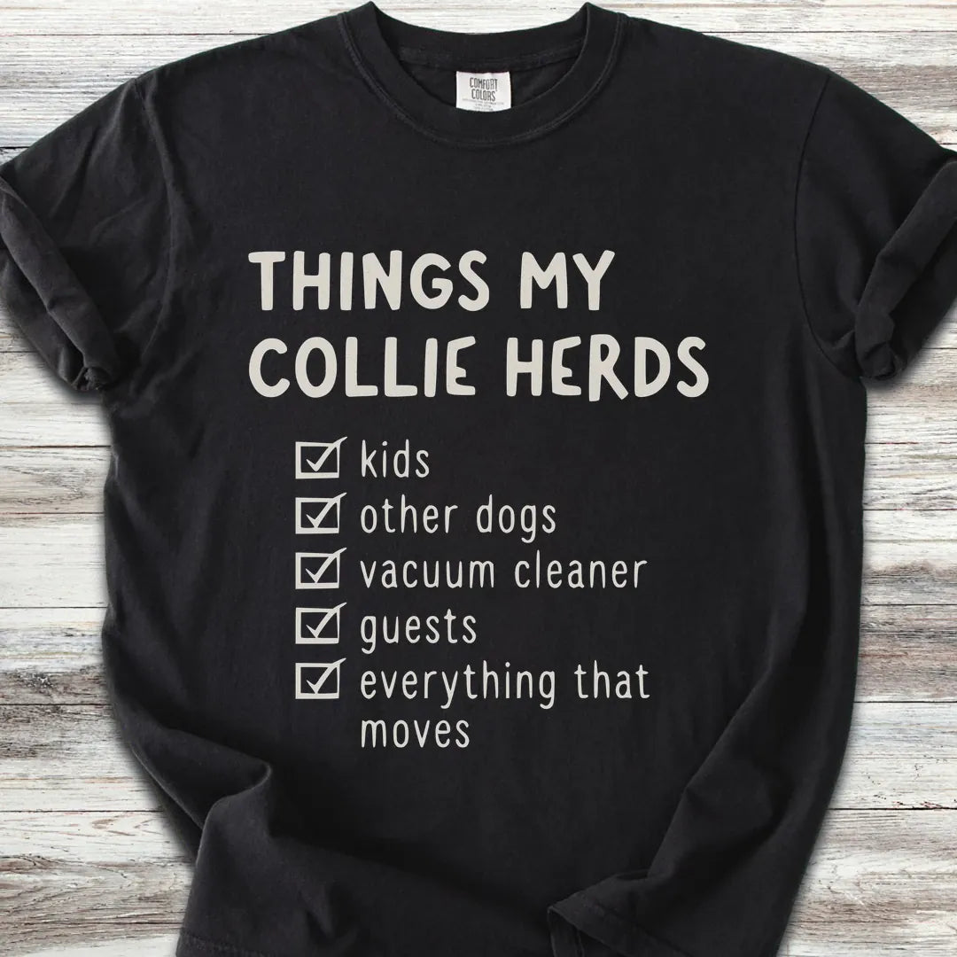 Collie Herding List T-Shirt