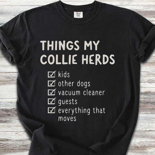 Collie Herding List T-Shirt