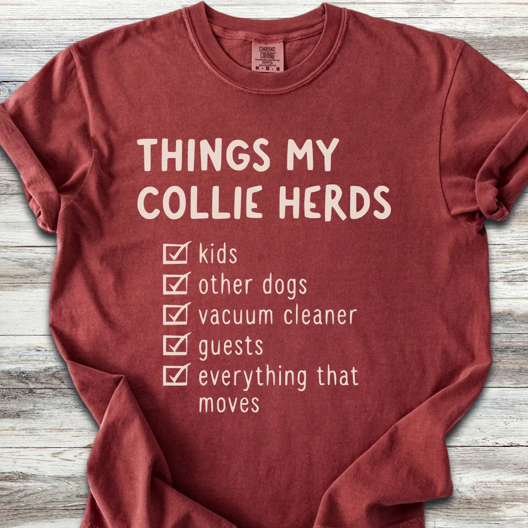 Collie Herding List T-Shirt