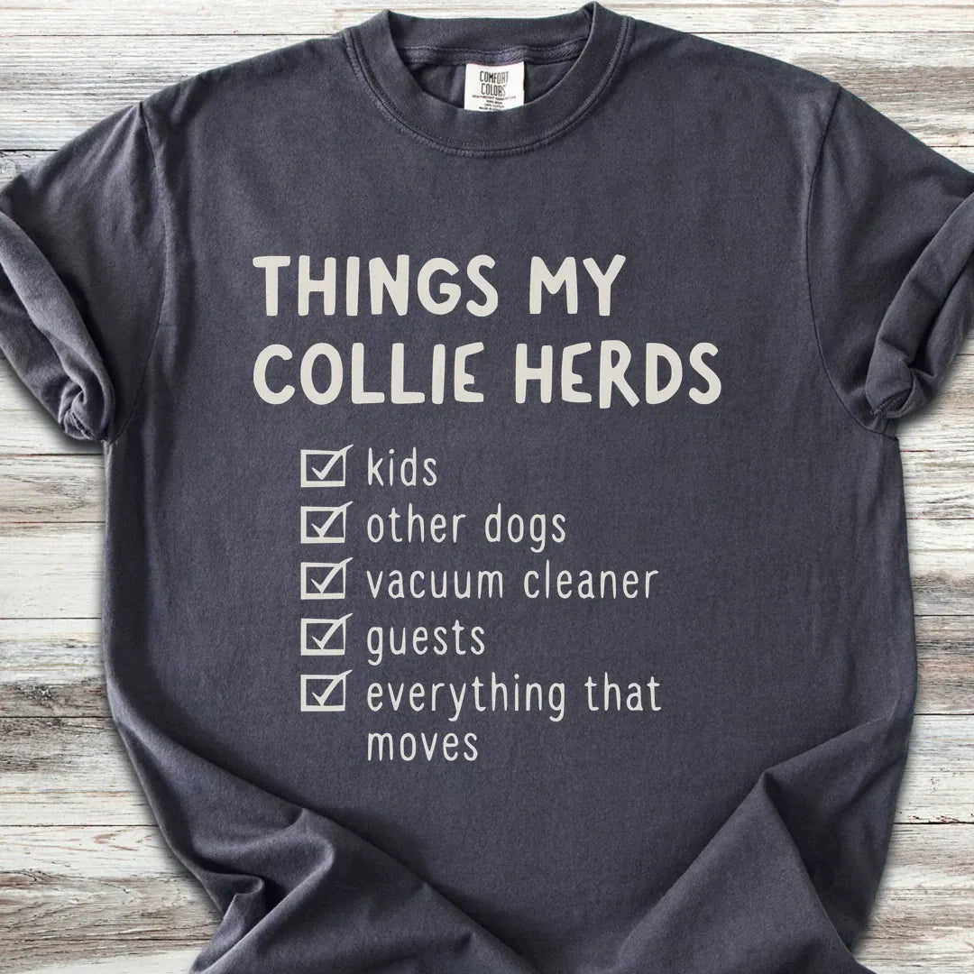 Collie Herding List T-Shirt