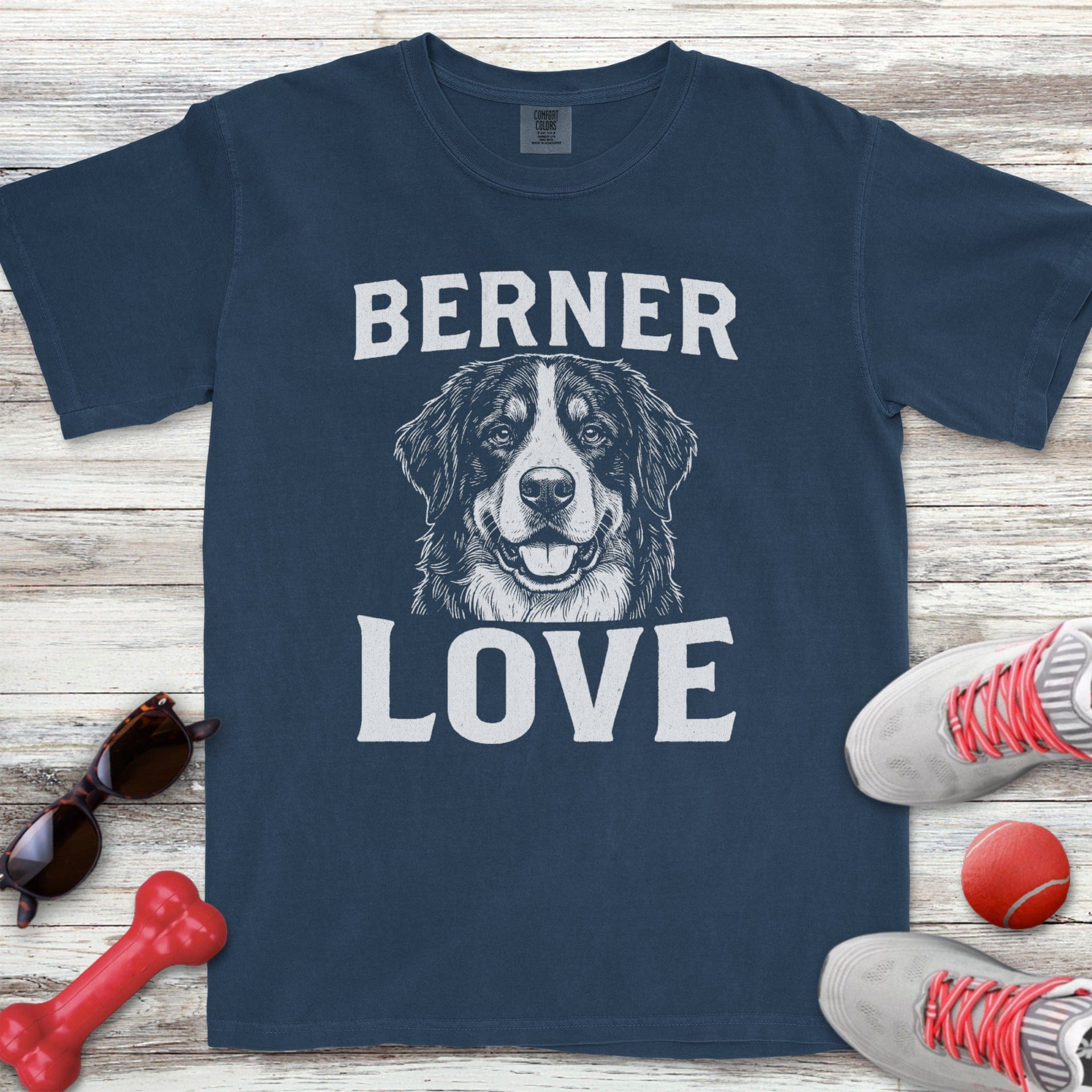 Bernese Mountain Dog Love Portrait T-Shirt