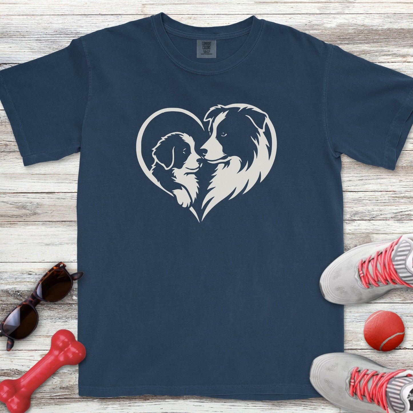 Border Collie Heart Bond T-Shirt
