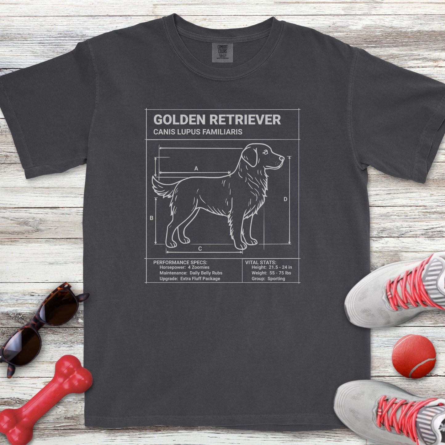 Golden Retriever Blueprint T-Shirt