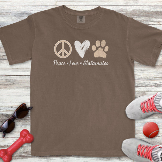 Peace Love Malamutes T-Shirt