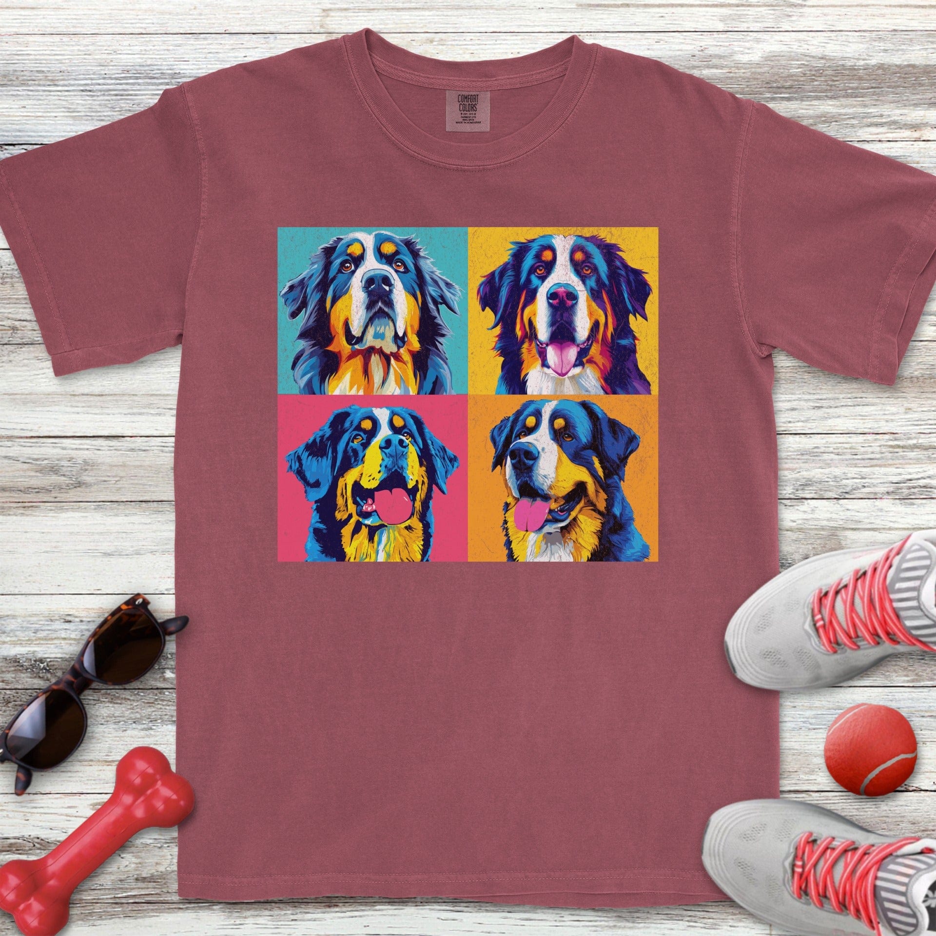 Bernese Mountain Dog Pop Art T-Shirt