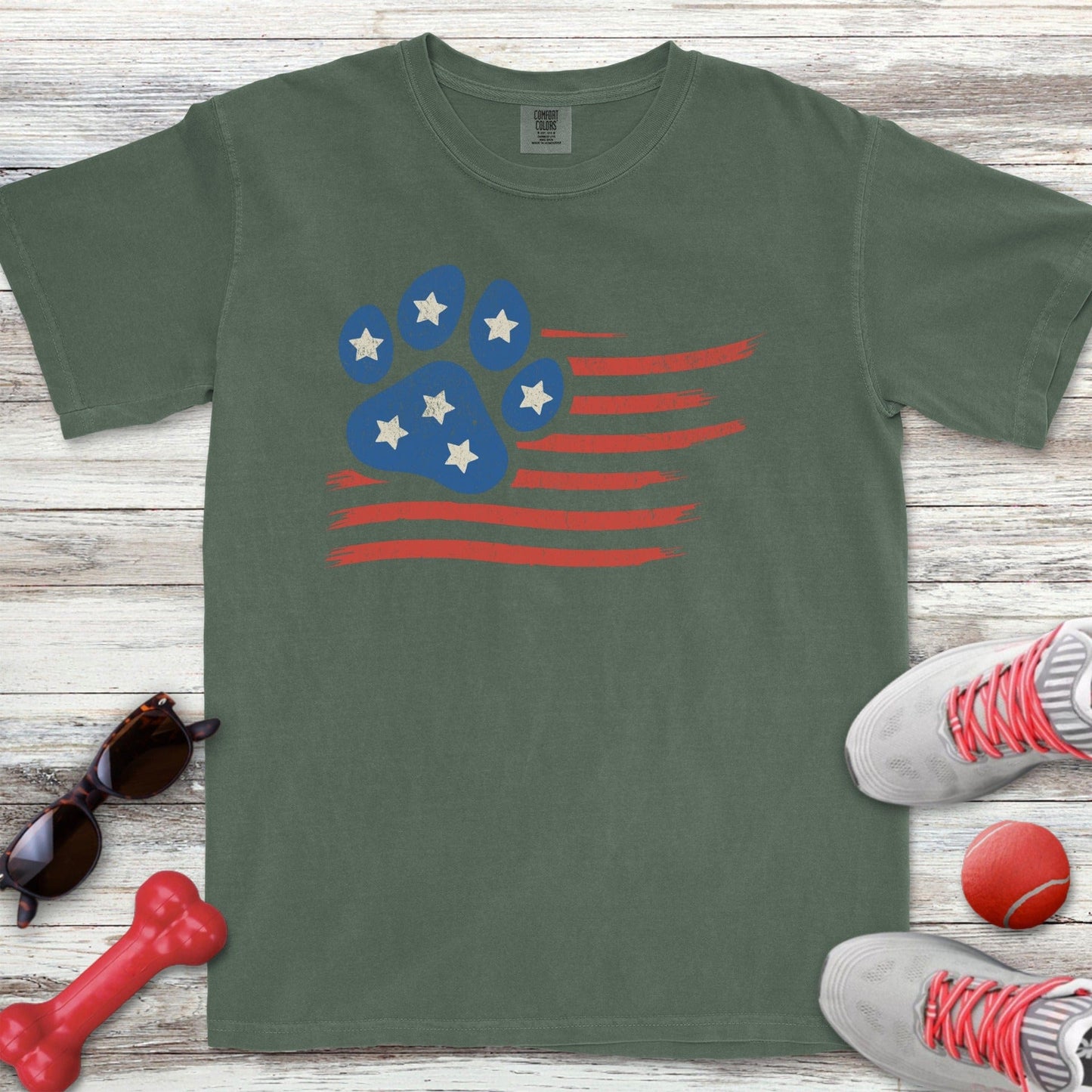 Paw Print Flag T-Shirt