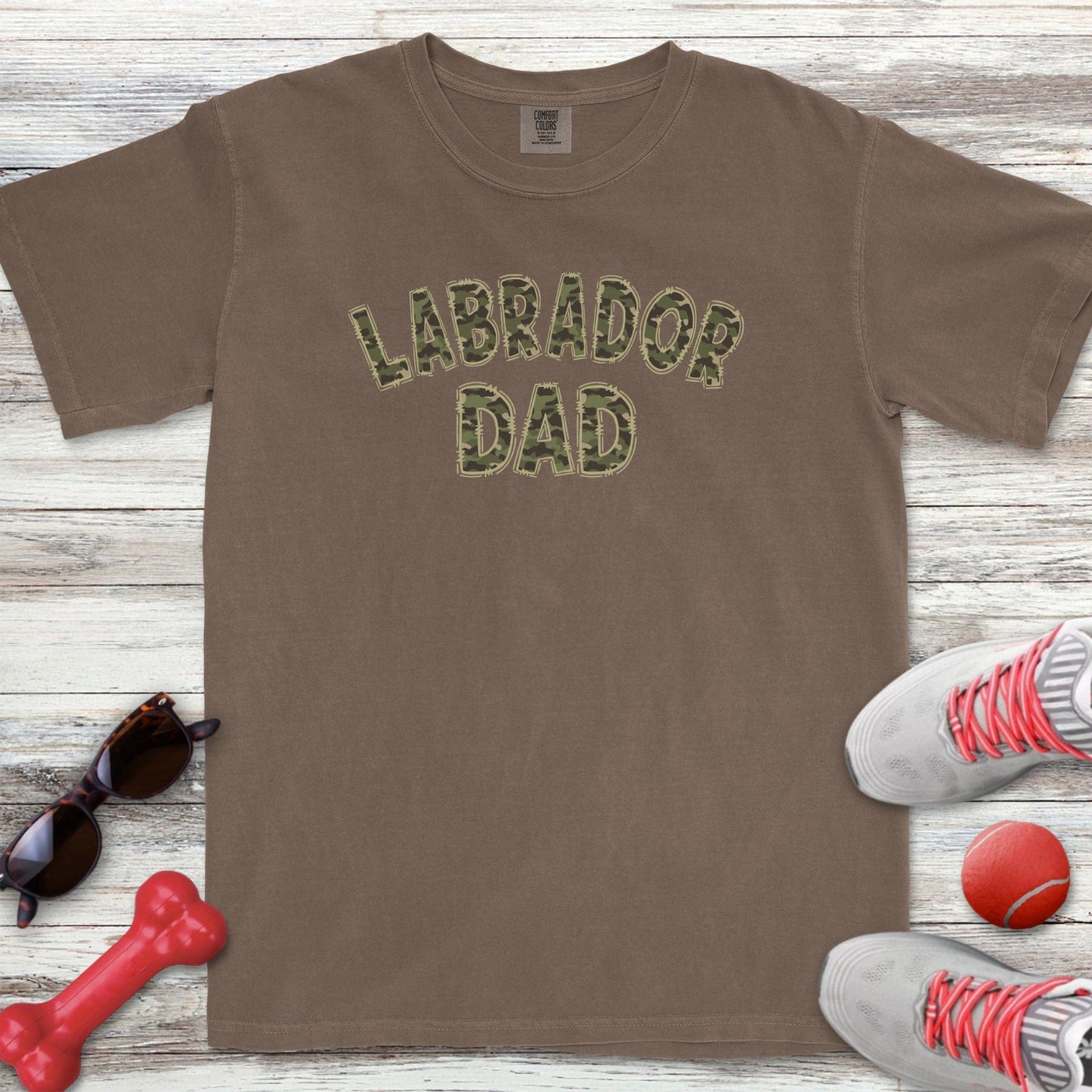 Camo Labrador Dad T-Shirt