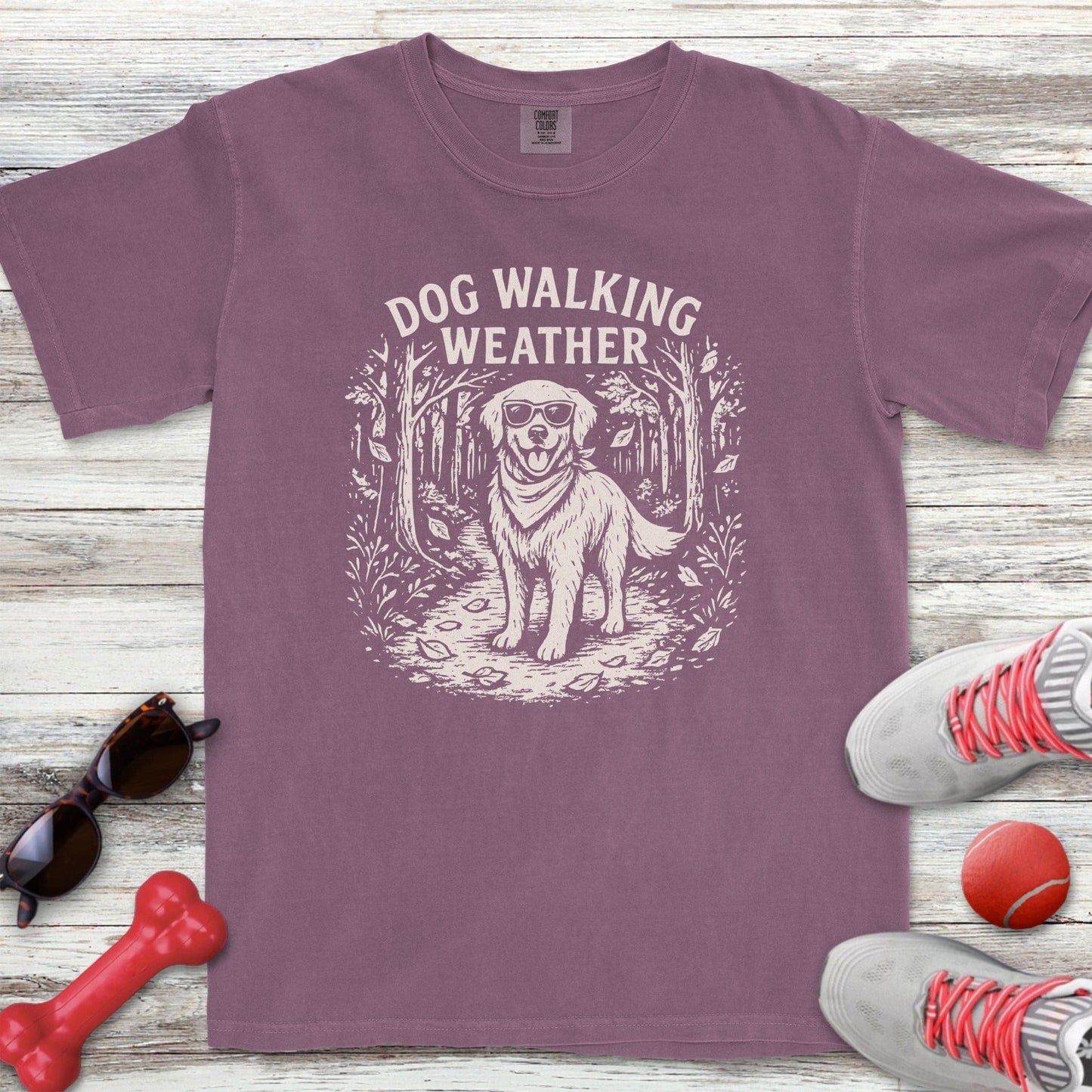 Cool Dog Walking Weather T-Shirt