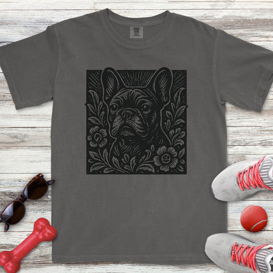 Linocut French Bulldog T-Shirt