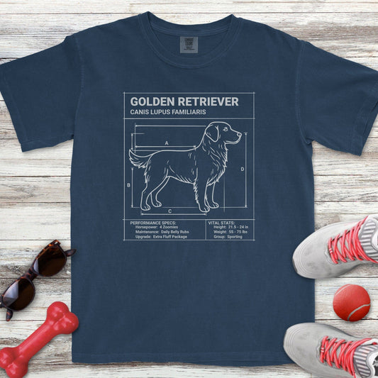 Golden Retriever Blueprint T-Shirt