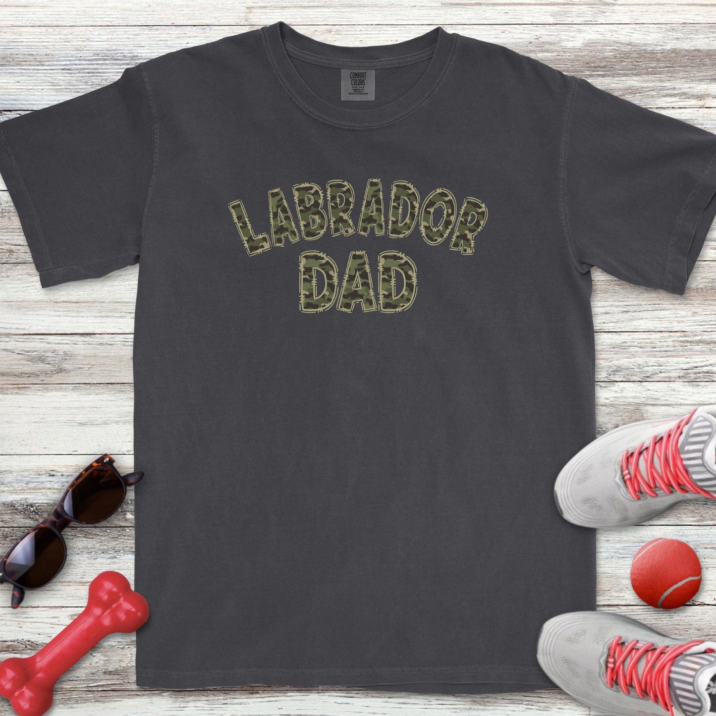 Camo Labrador Dad T-Shirt