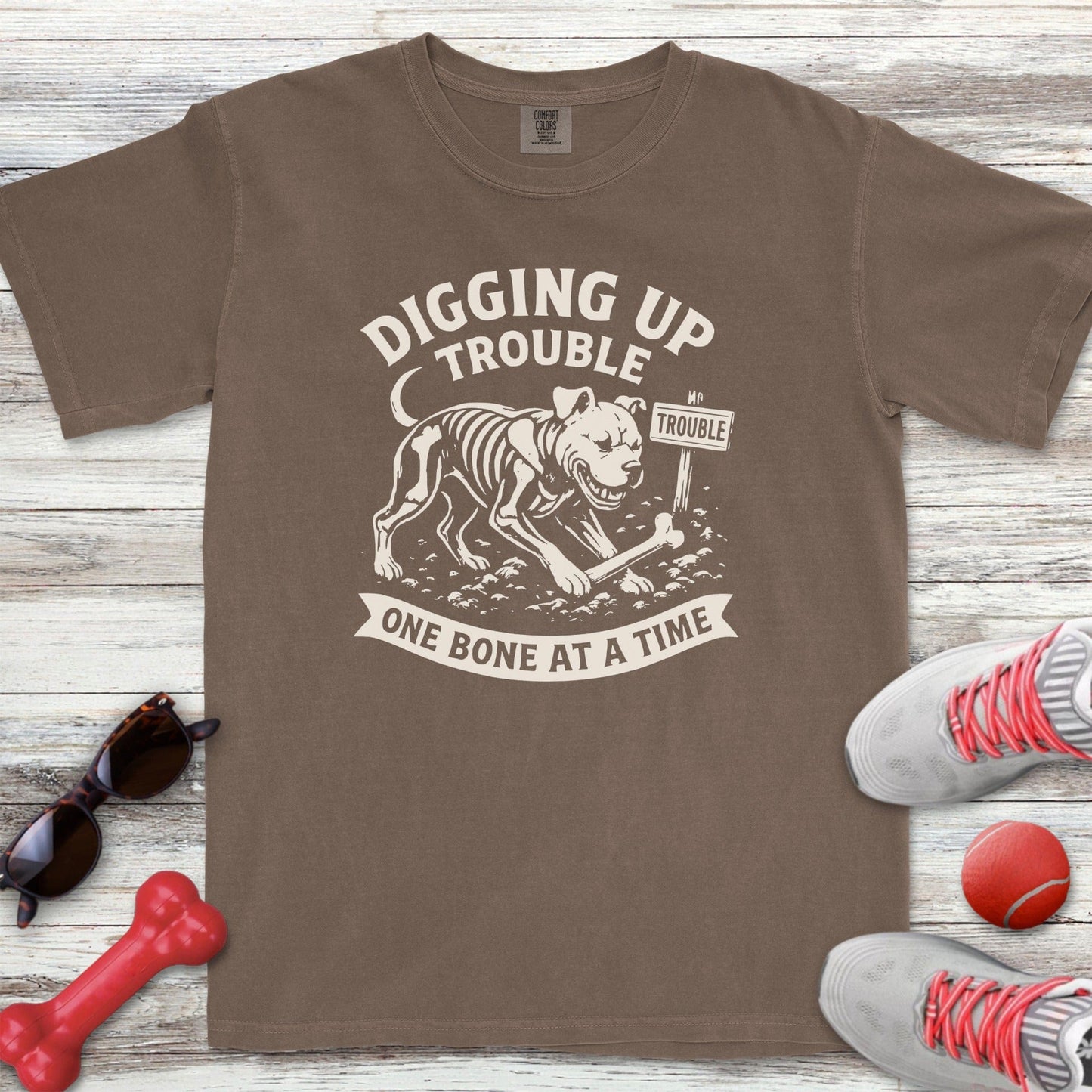 Digging Up Trouble Pit Bull T-Shirt