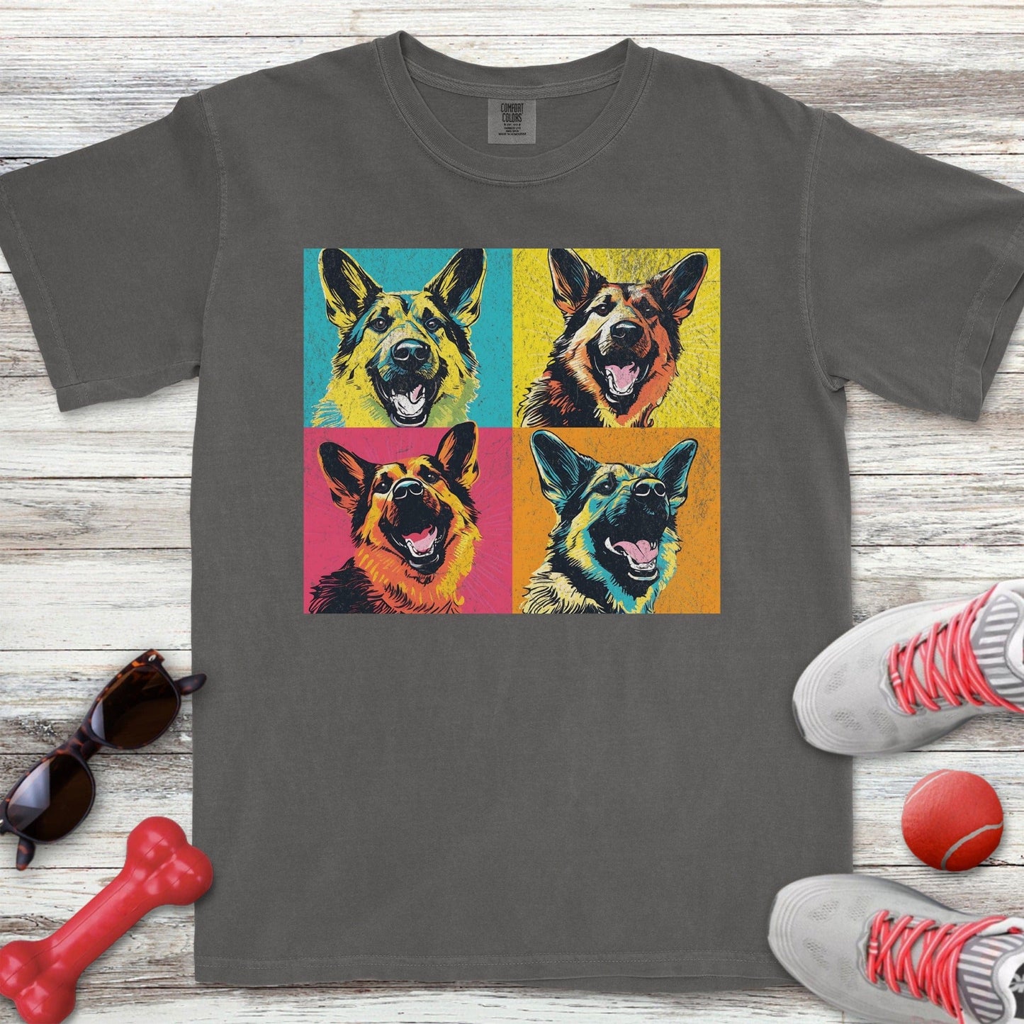 Pop Art German Shepherd Comfort Colors T-Shirt