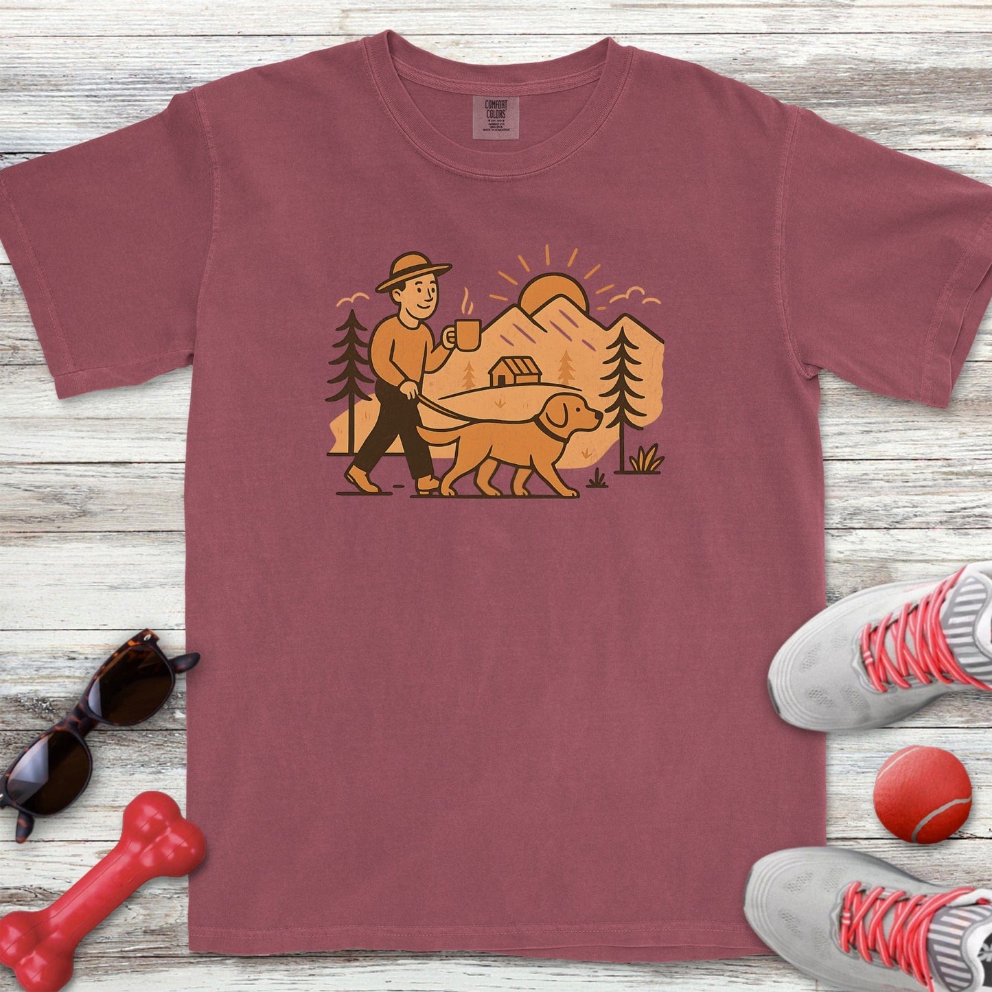Morning Walk Lab Dad T-Shirt