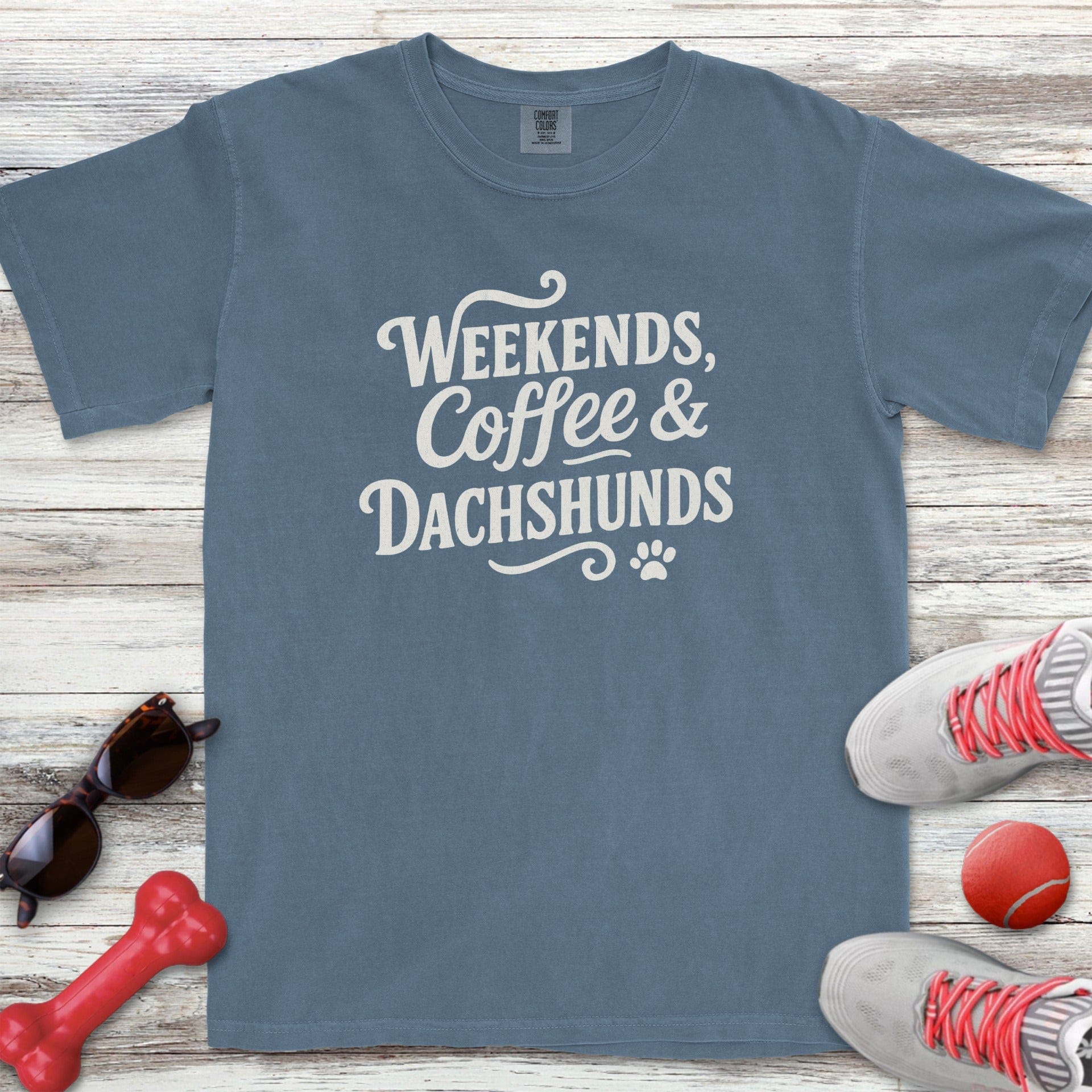 Weekends Coffee Dachshunds T-Shirt