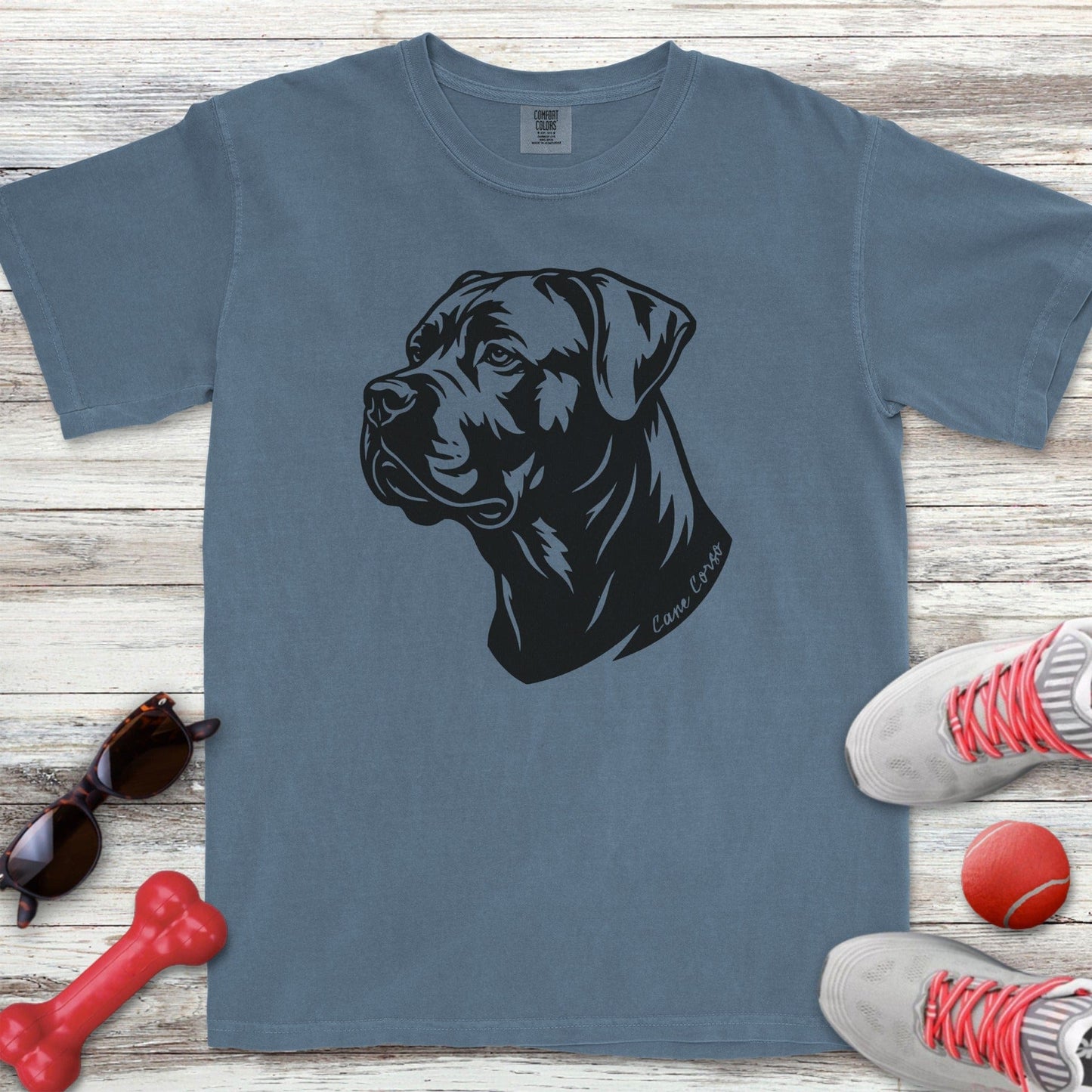 Cane Corso Woodcut Portrait T-Shirt