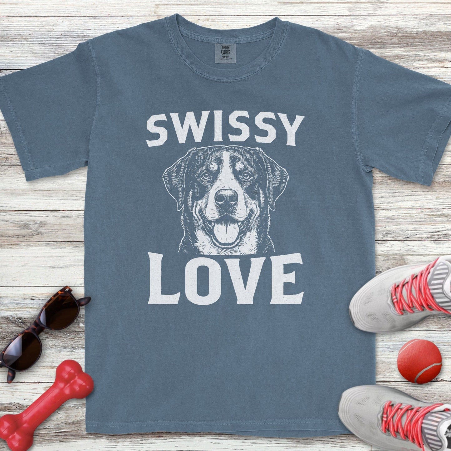 Swiss Mountain Dog Love Portrait T-Shirt