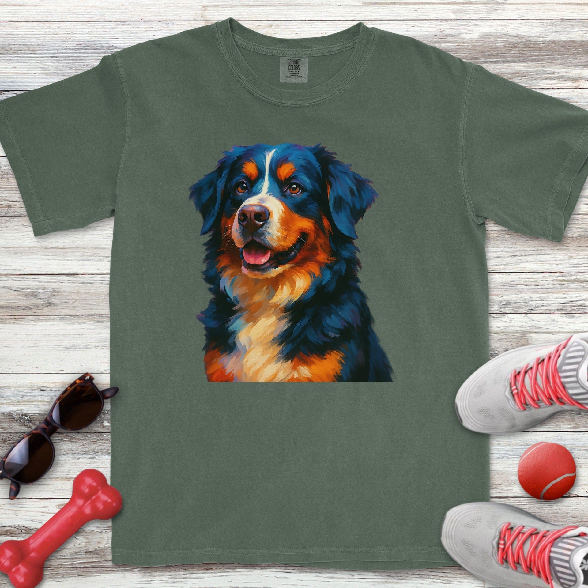 Bernese Mountain Dog Portrait T-Shirt
