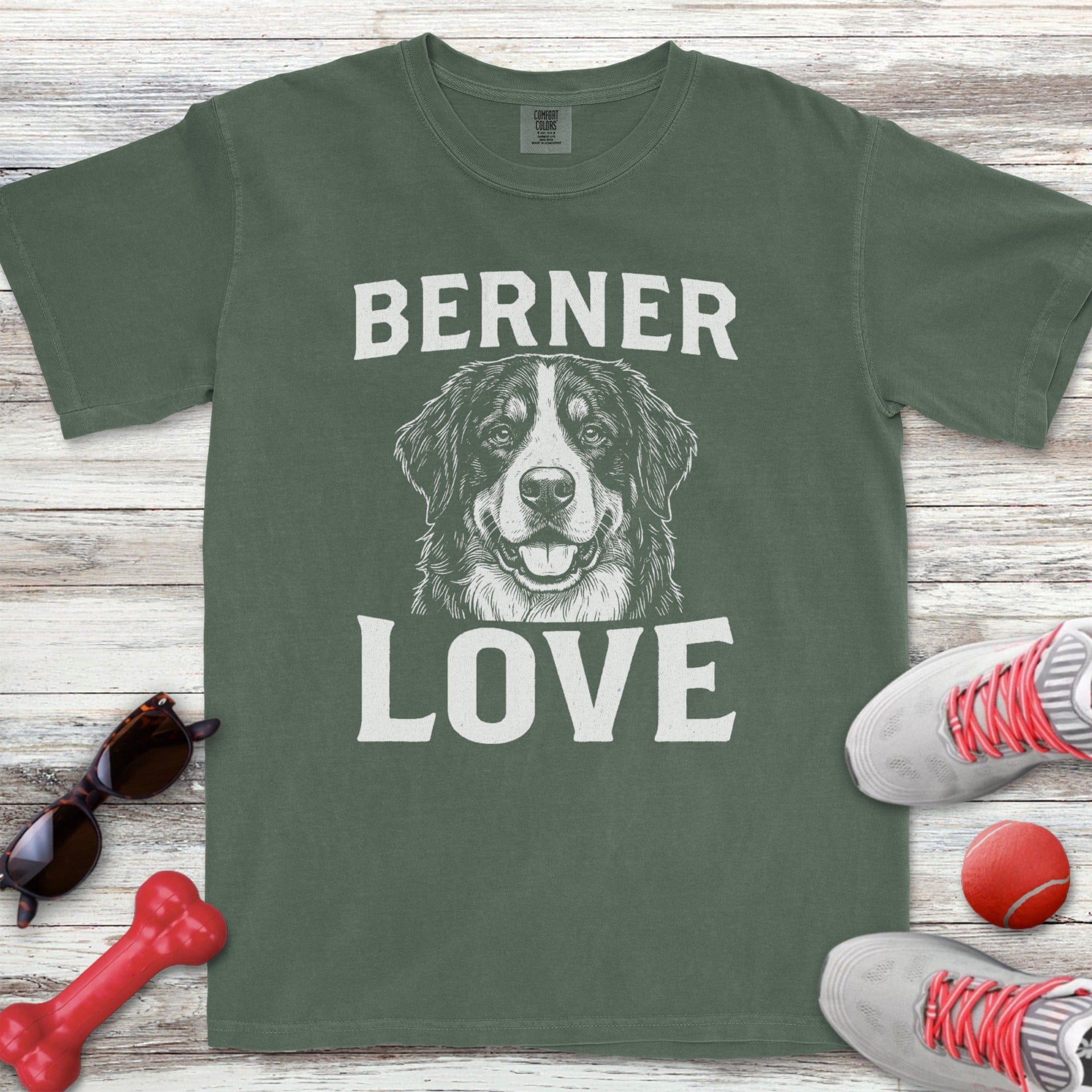 Bernese Mountain Dog Love Portrait T-Shirt