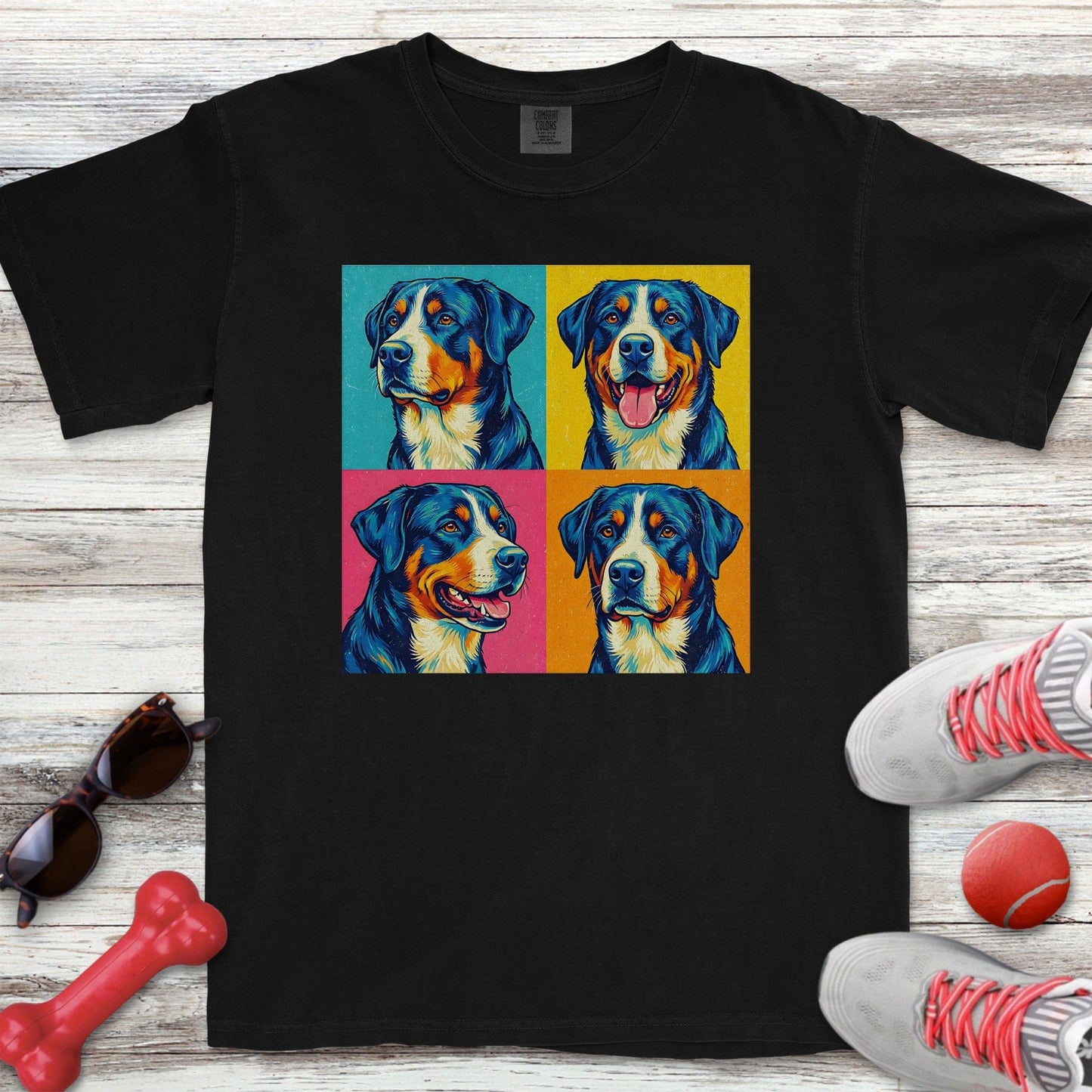 Swiss Mountain Dog Pop Art T-Shirt