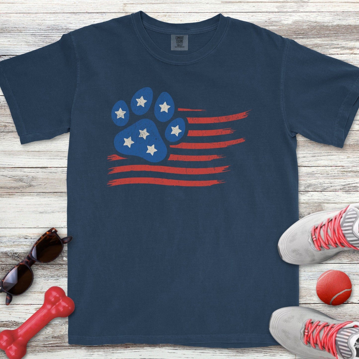 Paw Print Flag T-Shirt