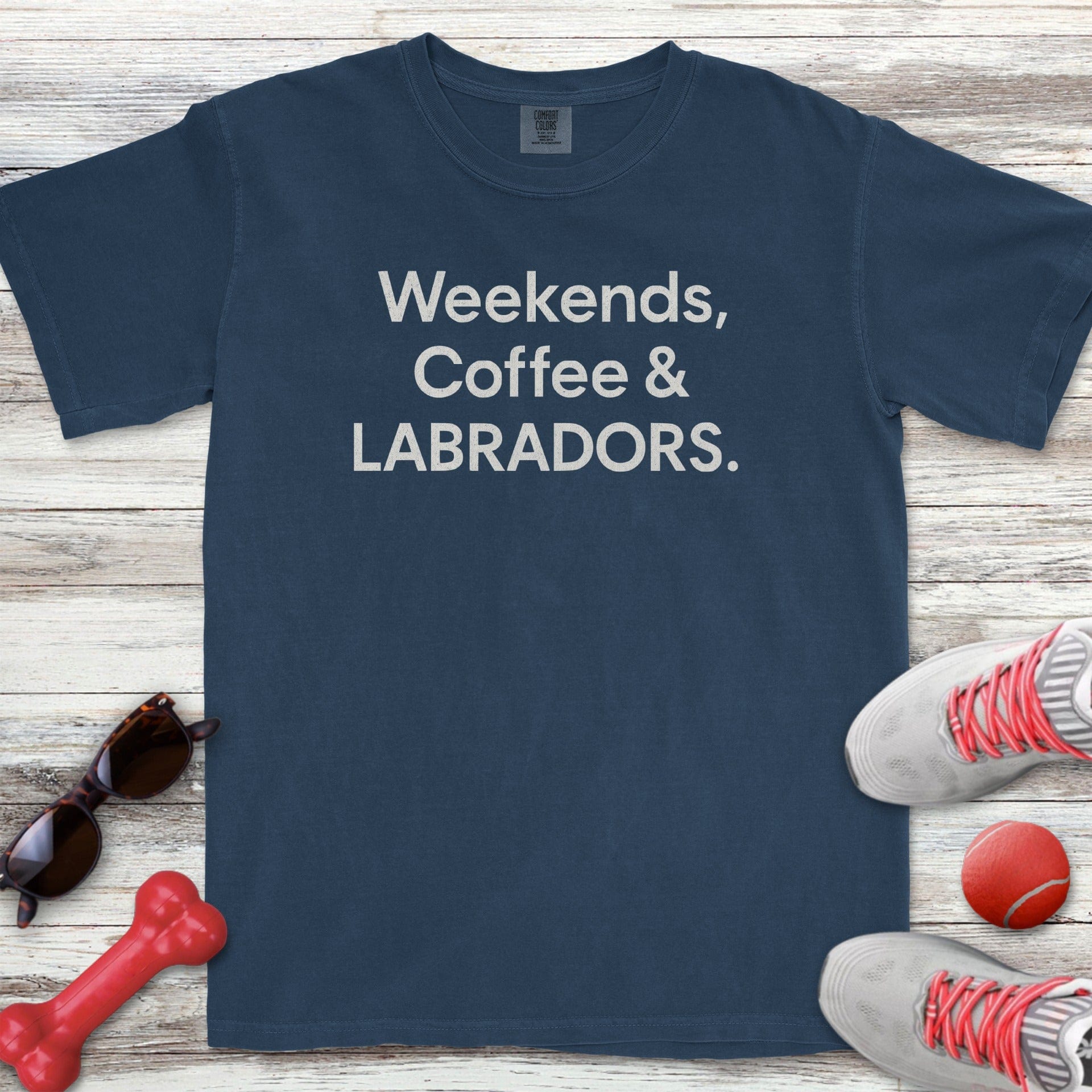 Weekends Coffee Labradors T-Shirt