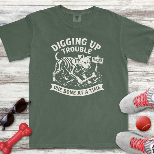 Digging Up Trouble Pit Bull T-Shirt