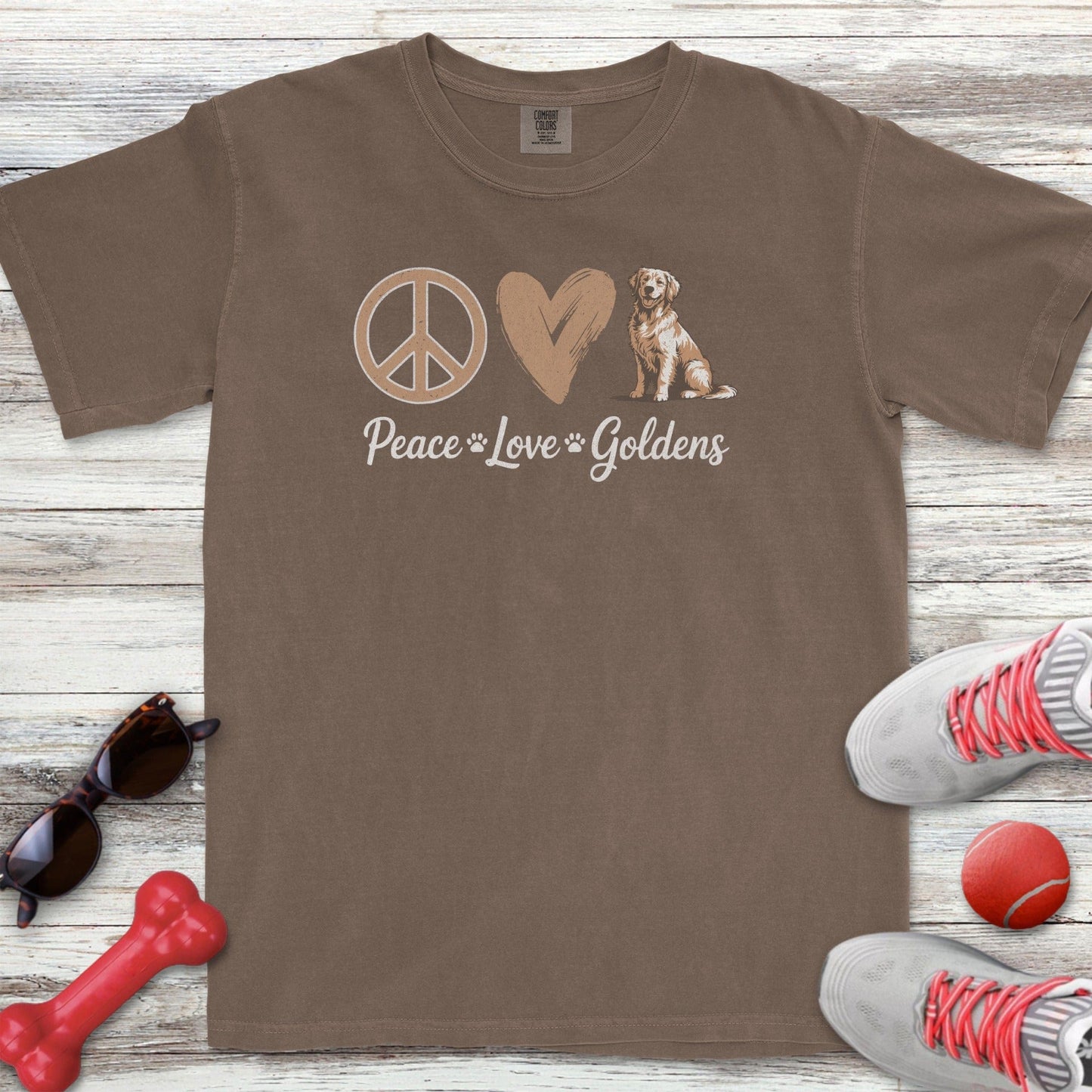 Peace Love Golden Retrievers T-Shirt