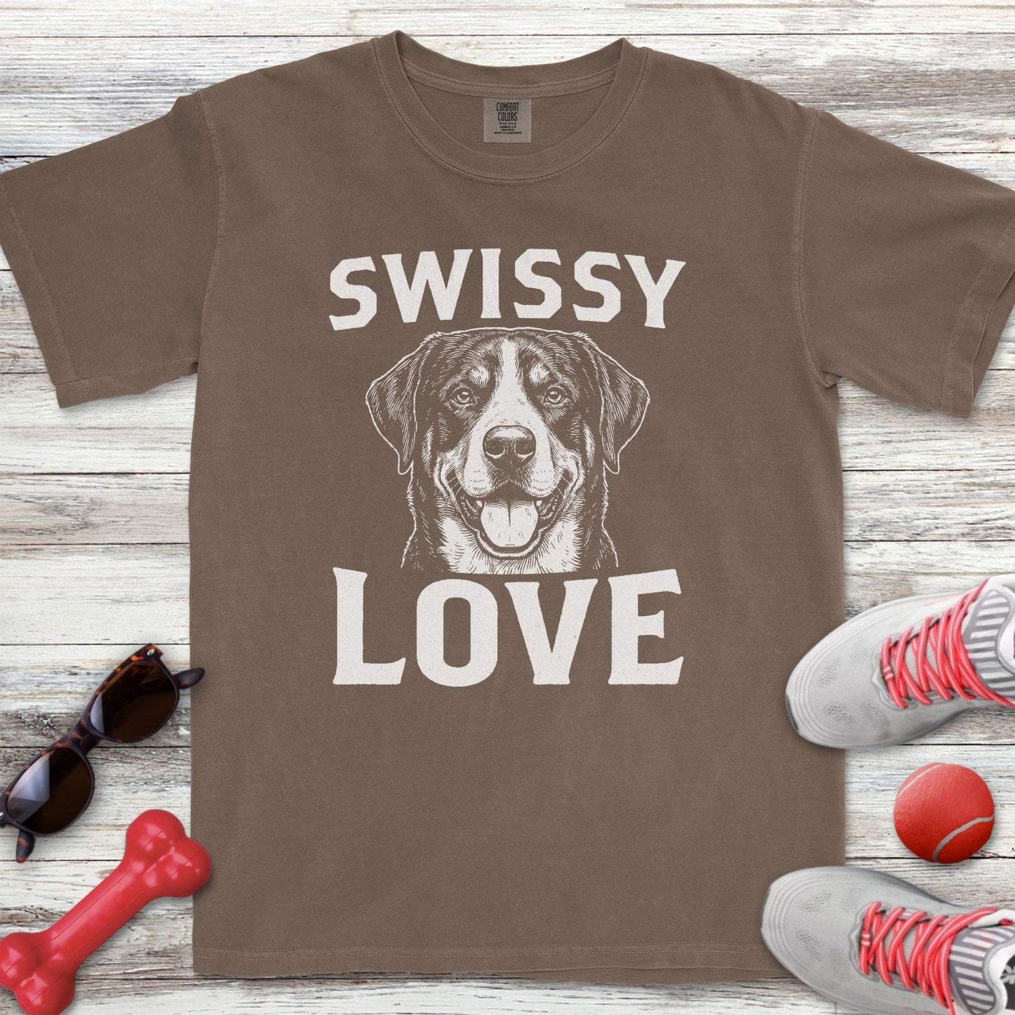 Swiss Mountain Dog Love Portrait T-Shirt