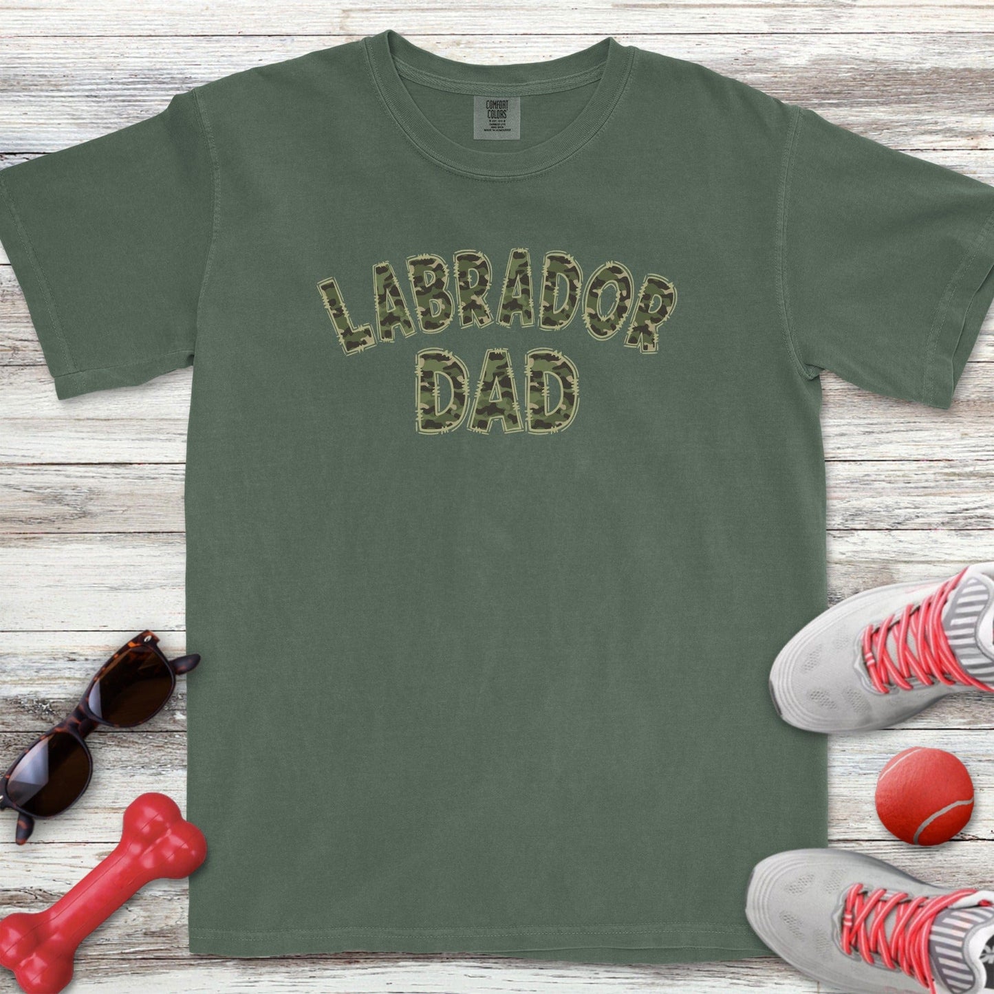 Camo Labrador Dad T-Shirt
