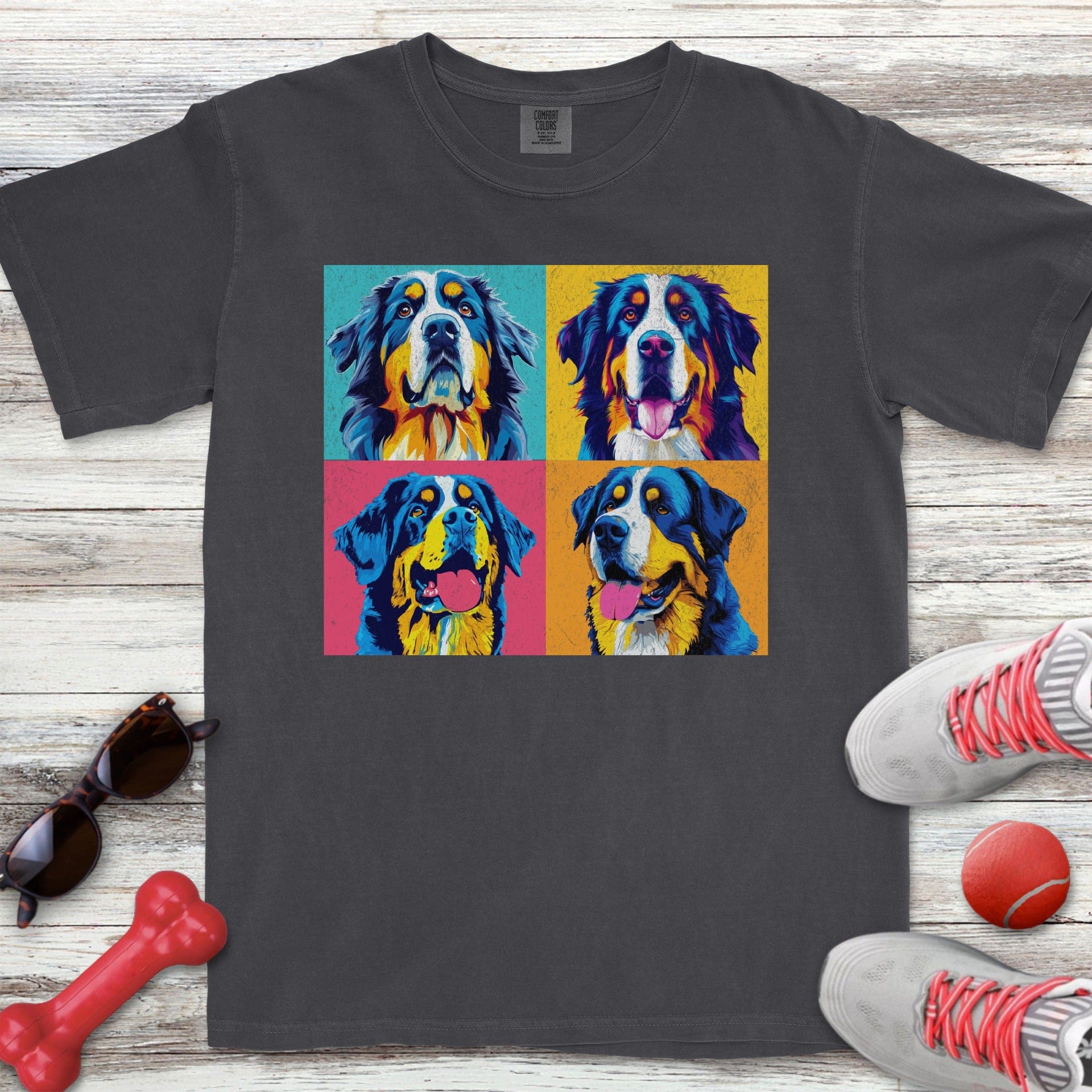 Bernese Mountain Dog Pop Art T-Shirt