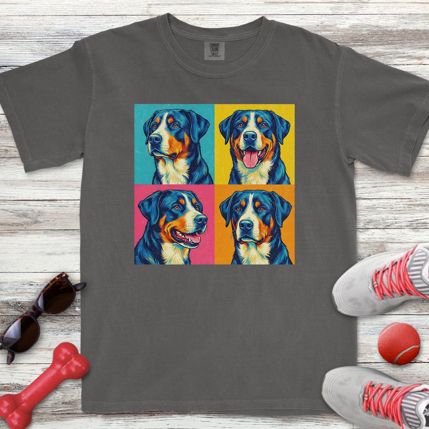 Swiss Mountain Dog Pop Art T-Shirt
