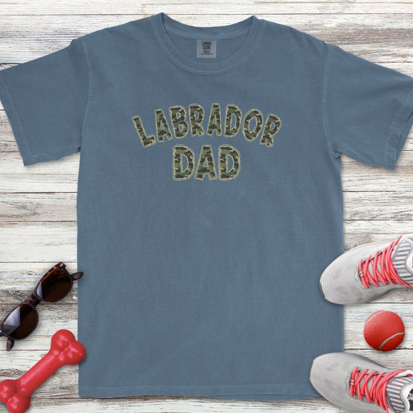 Camo Labrador Dad T-Shirt