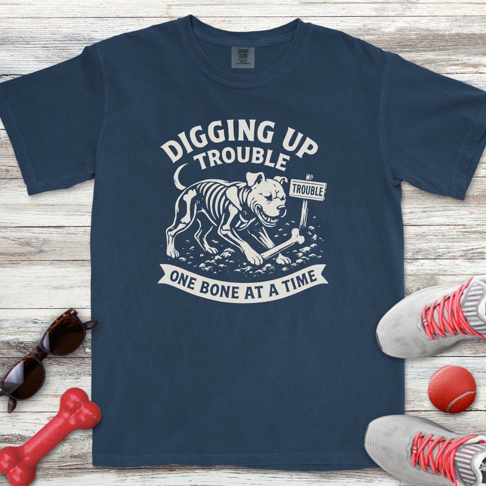 Digging Up Trouble Pit Bull T-Shirt