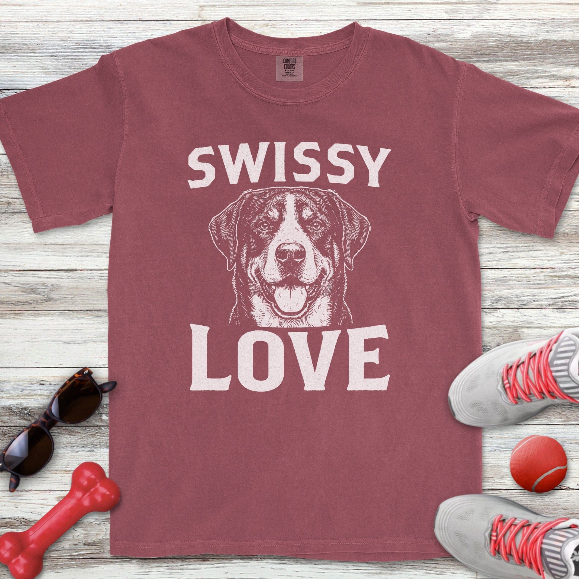 Swiss Mountain Dog Love Portrait T-Shirt